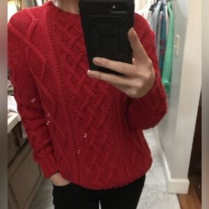 jcrew crewcut NWT cable sweater kids XL fits women xs